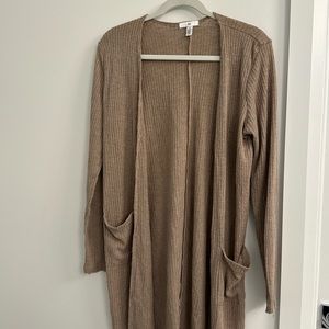 BP - Causal Taupe Cardigan Duster